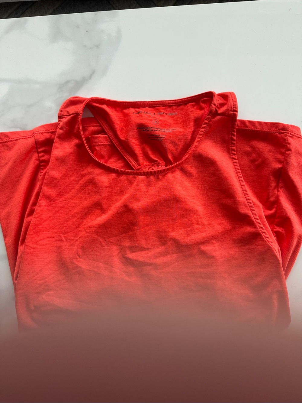 Threads 4 Thought Coral Red Scoop Neck Tank